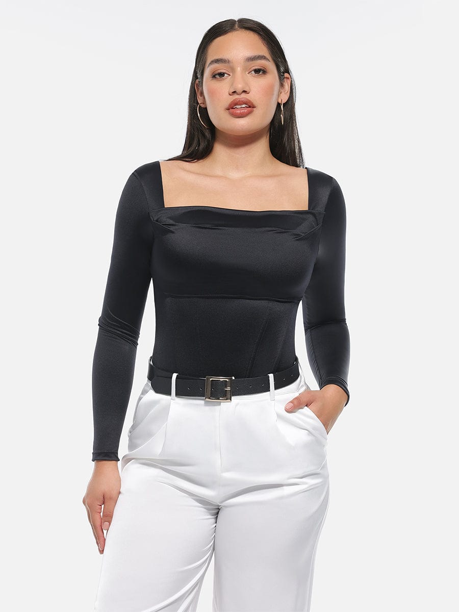 CinchVelour Bodysuit - Sleek n Sheek