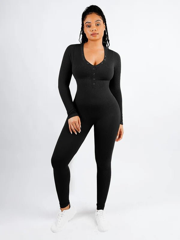 Henley Jumpsuit - Sleek n Sheek